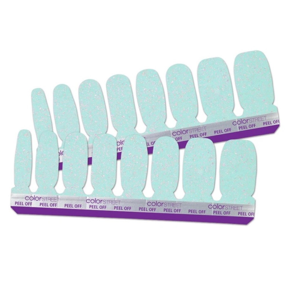 *Exclusive* Color Street: River Fairy | Turquoise Glitter Pastel Spring Summer - Picture 11 of 11